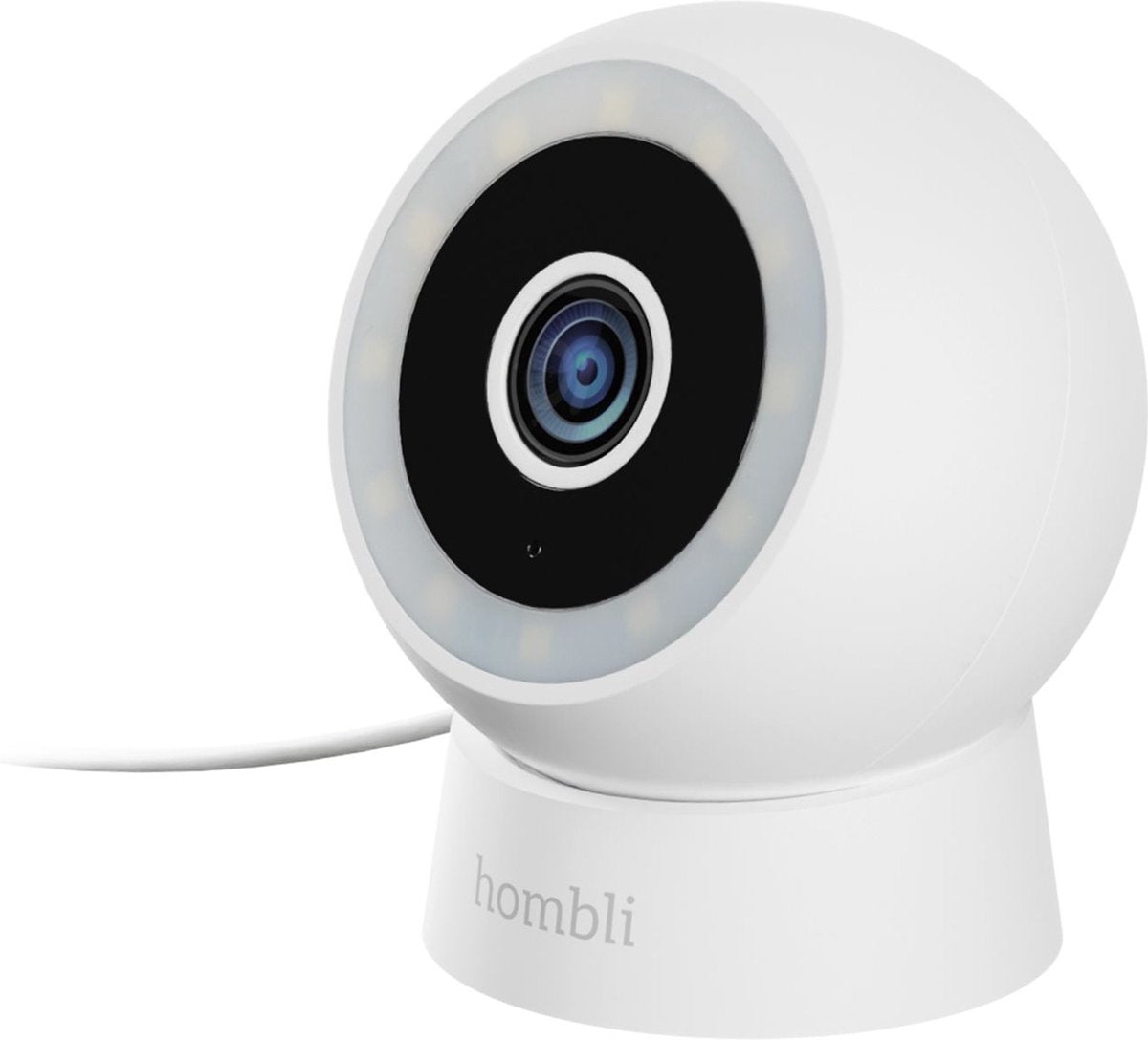 Modèle compact Hombli 2k - caméra de sécurité - caméra de surveillance extérieure - vision nocturne couleur - détection de mouvement - blanc