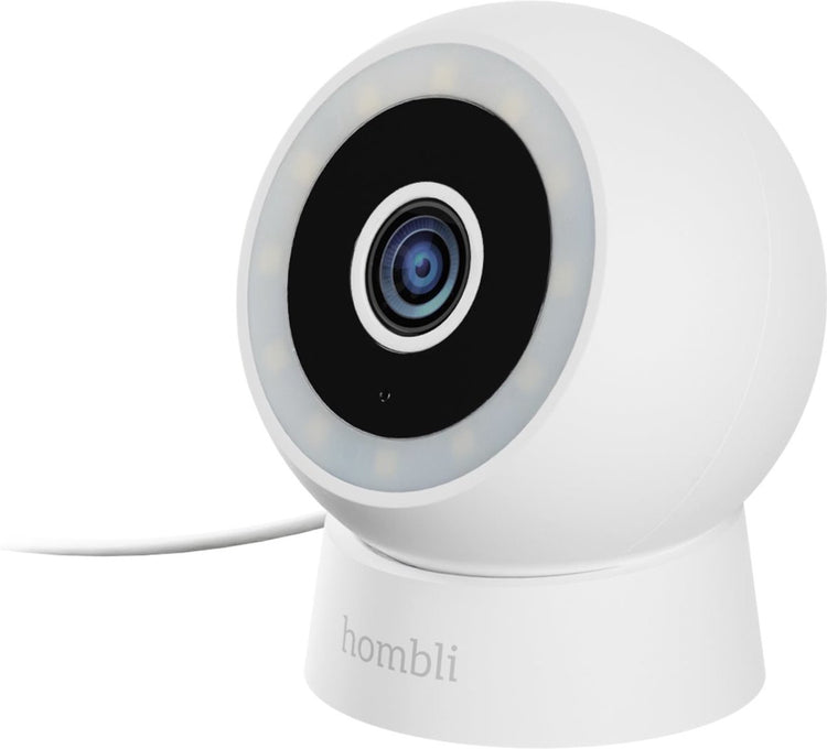 Modèle compact Hombli 2k - caméra de sécurité - caméra de surveillance extérieure - vision nocturne couleur - détection de mouvement - blanc