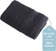 Faire taire. serviette Living Hush Living - par pièce - 50×100 cm - 100% coton - qualité lourde 500g m2 - bordure élégante et boucle de suspension - noir