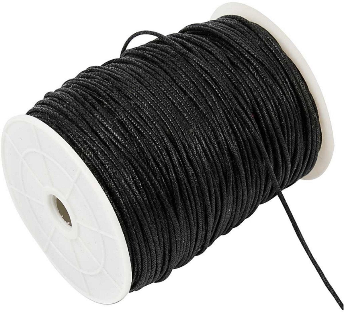 Cordon de coton de Creativ Company, épaisseur 2 mm, noir, 100 m 1 boîte