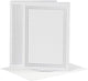 Cartes d'entreprise Creativ pour broder blanc, ensemble de 6