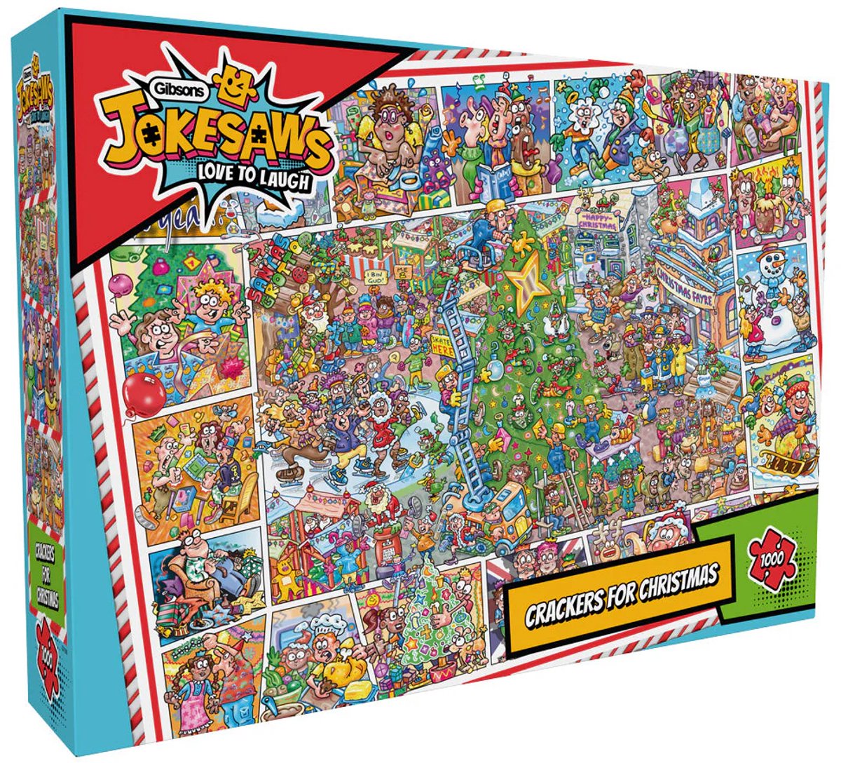 Gibsons - crackers jokesaws pour Noël (par phil dobson) - 1000 pièces 68×49cm (l×h) - puzzle pour adultes