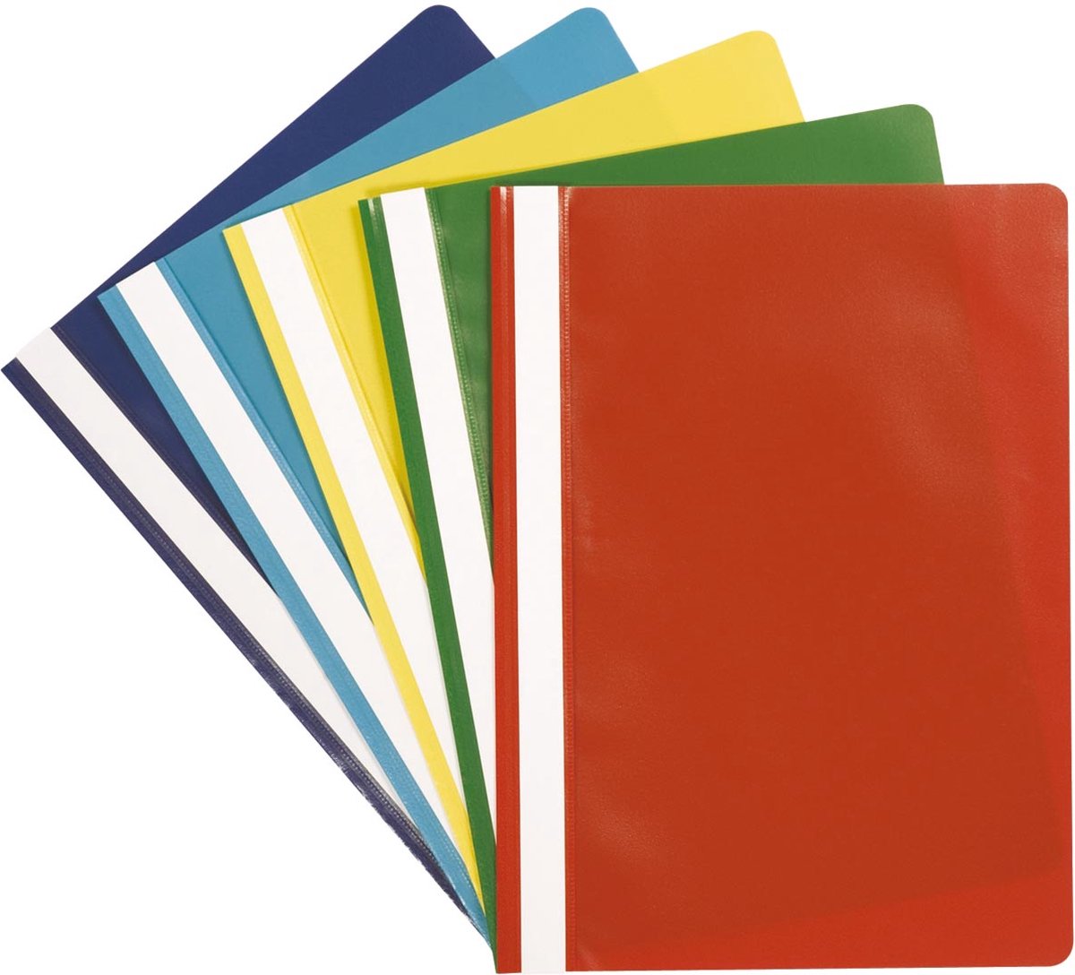 Dossier à fixation rapide Q-connect, a4, couleurs assorties, a4, paquet de 5 pièces 50 pièces