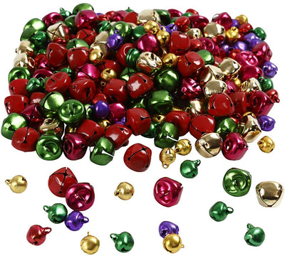 Creativ Company Bells, D 10 + 14 mm, couleurs métalliques, 320 DIV 1 Box