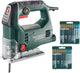 Scie sauteuse à réglage rapide Metabo Steb 65 avec. 20 lames de scie en coffret - 450w - poignée en D - variable