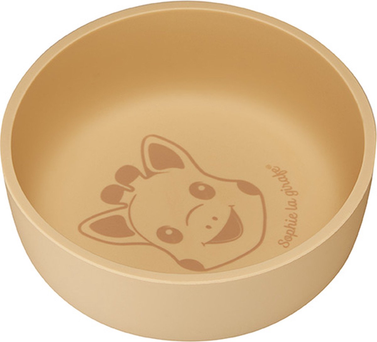 Bol Sophie la girafe - vaisselle enfant - bol - passe au lave-vaisselle et au micro-ondes - silicone - dans une boîte cadeau blanche - beige