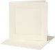 Cartes passe-partout Creativ company, format carte 12,5x12,5 cm, format enveloppe 13,5x13,5 cm, blanc cassé, 10 jeux 1 boîte