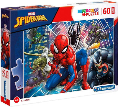 Clementoni Jigsaw Puzzle Super Color Maxi Spiderman, 60e.