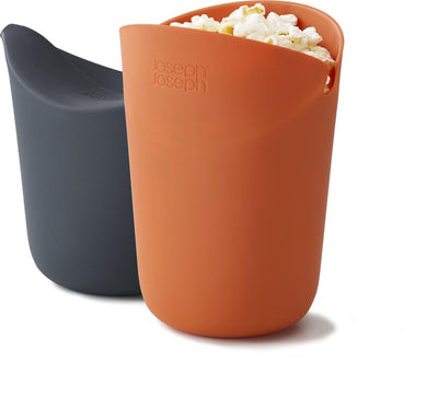 Joseph Joseph M-Cuisine Popcorn Makers – Ensemble de 2 tasses en silicone pour micro-ondes