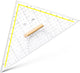 Triangle à dessin Aristo - échelle 30cm - rigide - transparent - avec manche en bois - ar-1648