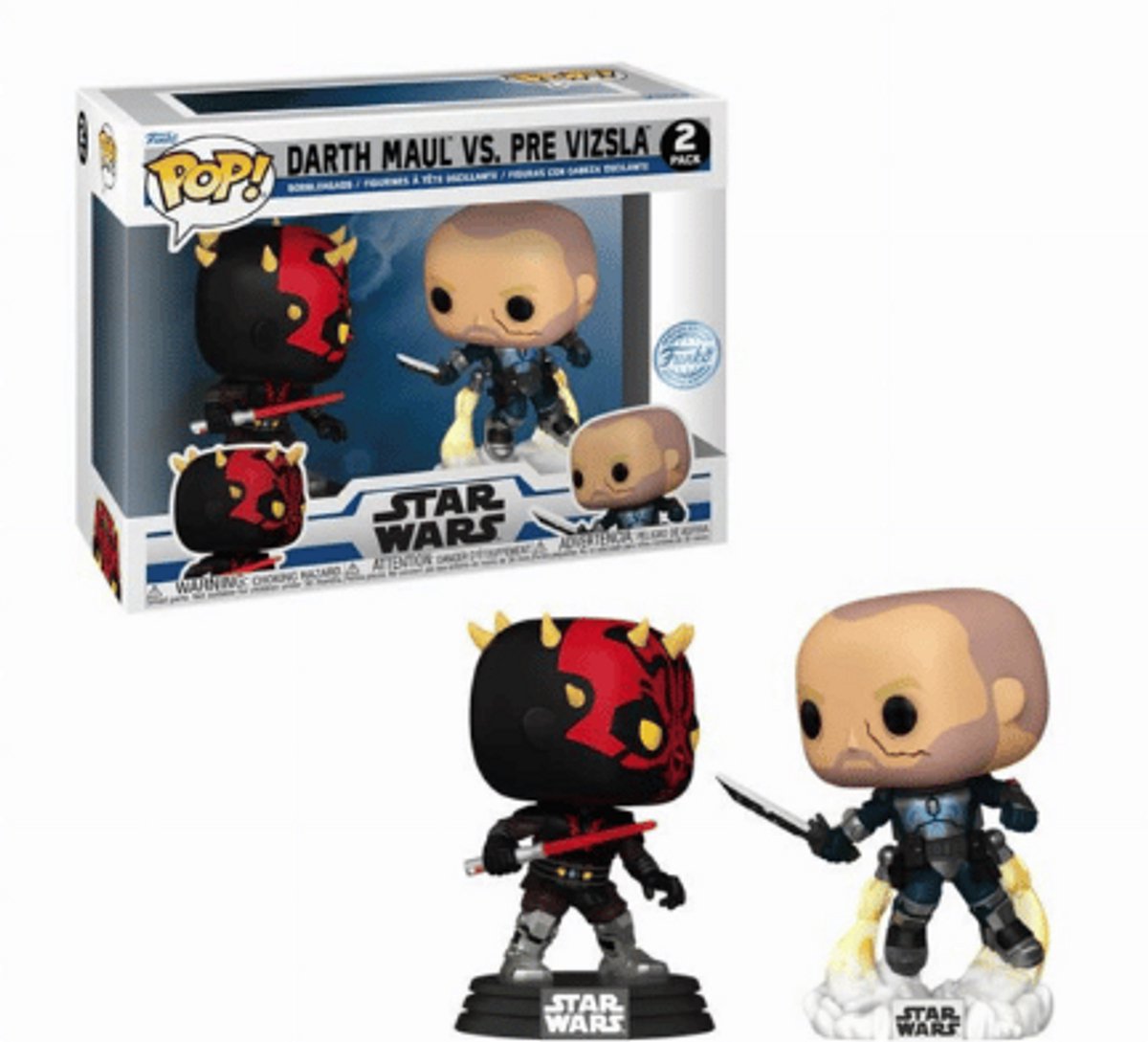 Funko pop star wars : clone wars - dark maul vs pré vizsla pop 2-pack