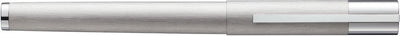 Stylo plume Lamy Scala Silver - Stylo plume en acier inoxydable brossé, poignée et clip chromés brillants - plume taille M - design élégant et minimaliste - incl. cartouche d'encre t 10 bleue - droitier