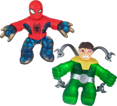 Goo jit zu marvel versus pack - spider-man vs doctor octopus - pack de 2 figurines extensibles
