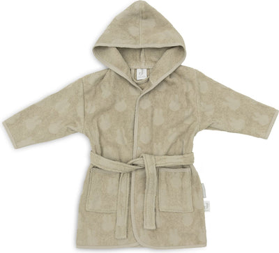 Jollein x Miffy - peignoir bébé éponge 3-4 ans - peignoir enfant avec capuche - jacquard miffy - vert olive