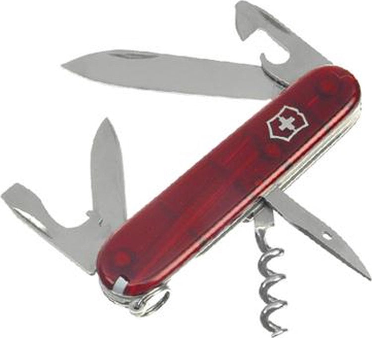 Couteau de poche spartiate Victorinox - 12 fonctions - rouge transparent