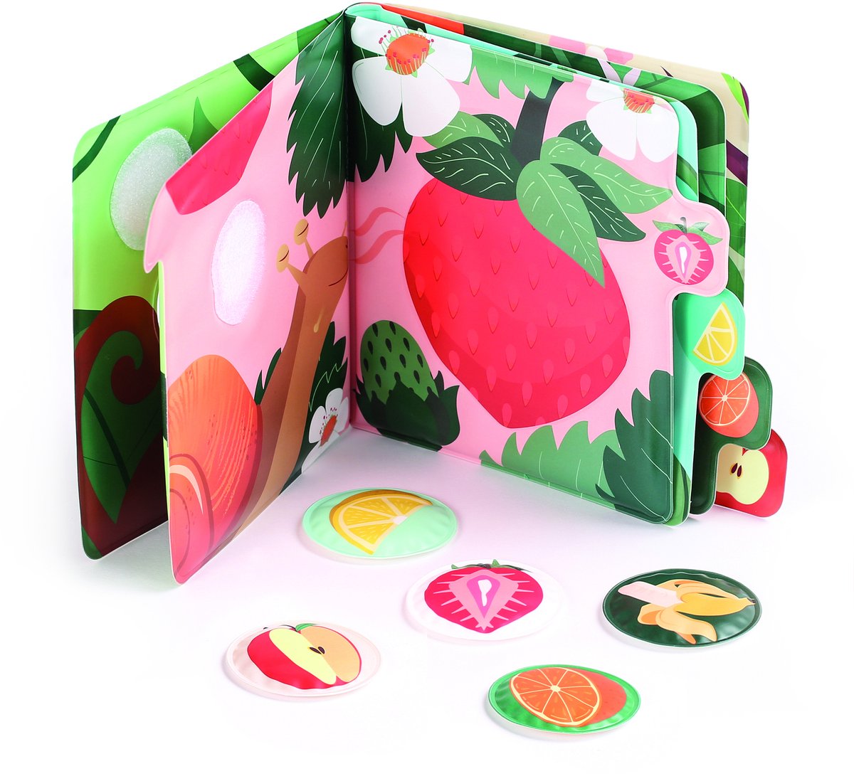 Ludi - livre parfumé - thème fruits - jouets sensoriels