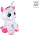 Peluche Take me home licorne blanc rose - 70cm