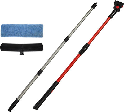 Manche de guidage télescopique Einhell pour brillanto - 2 pièces - 1x tige télescopique pour lave-vitres - 1x tige télescopique avec fixation pour chiffon en microfibre - les deux extensibles jusqu'à 120 cm