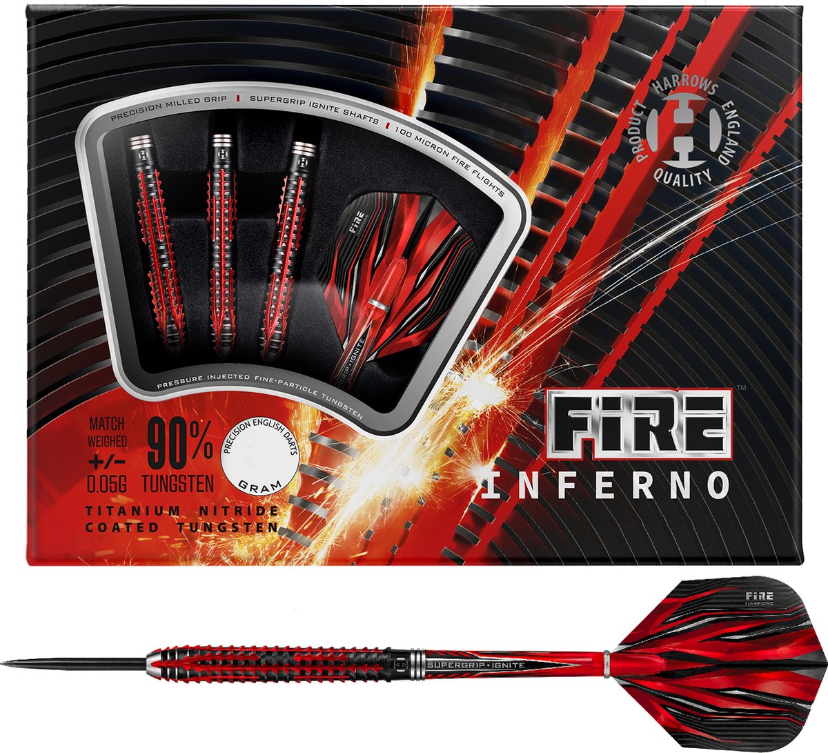 Harrows feu inferno 90% tungstène 24gr