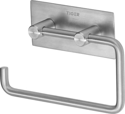 Tigre carré - porte-rouleau papier toilette sans abattant - sans perçage - ruban adhésif 3m - inox brossé
