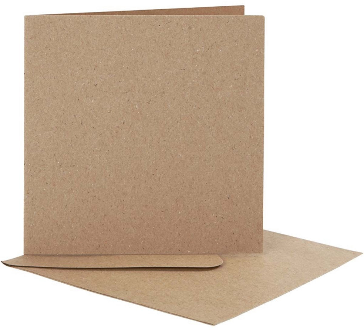 Cartes et enveloppes d'entreprise Creativ, format carte 12,5x12,5 cm, format enveloppe 13,5x13,5 cm, naturel, 10 sets 1 boîte