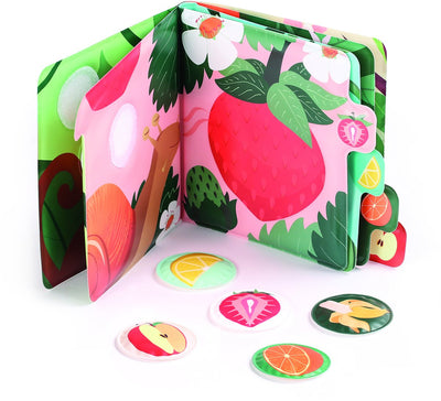Ludi - livre parfumé - thème fruits - jouets sensoriels