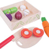 Bigjigs Boîte en bois avec légumes en coupe