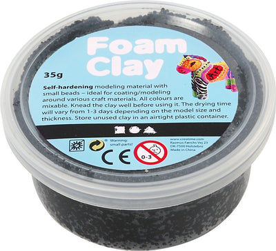 Clay en mousse - noir, 35gr.