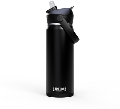 Gourde Camelbak Thrive Flip Straw - 600 ml - acier inoxydable - avec paille - bouteille d'eau isolante - noir