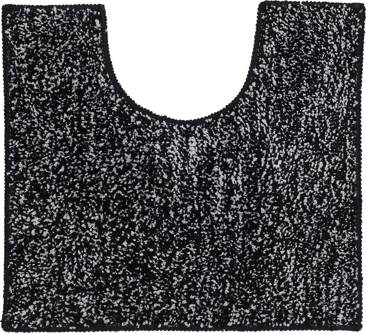 Tapis de toilette Sealskin mouchetés 45x50 cm - 100% polyester recyclé - noir