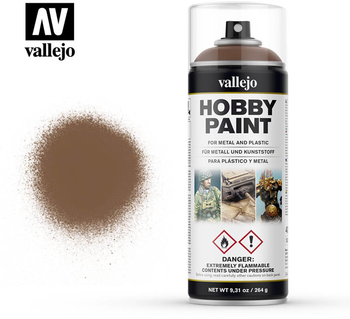 Vallejo val28019 apprêt Beasty Brown - peinture en aérosol 400 ml
