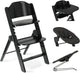 Chaise haute de luxe Deryan Odin avec transat - noir gris foncé