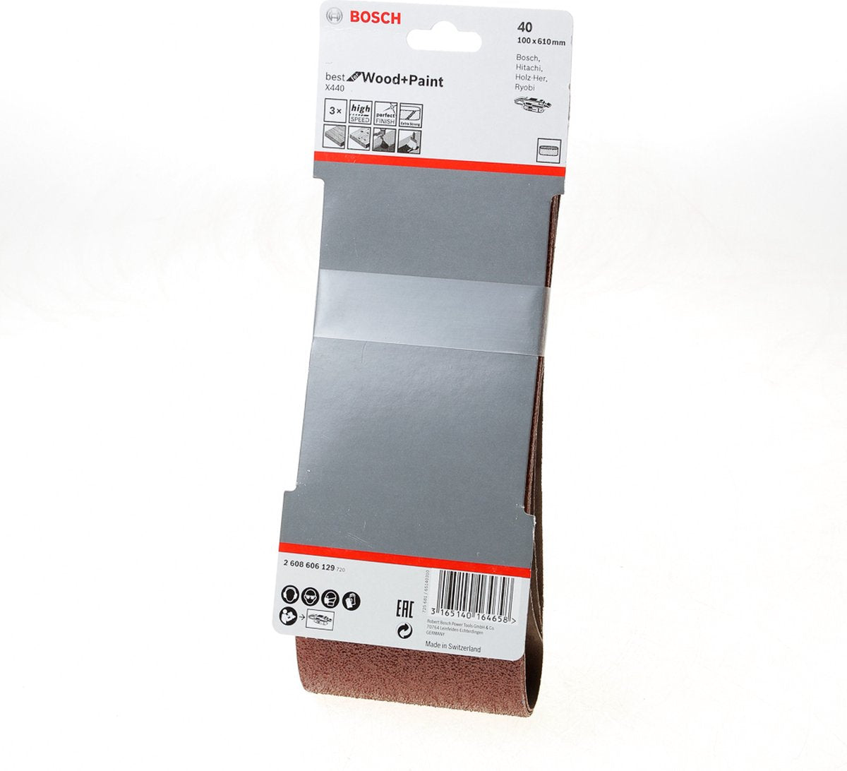Bosch 3 pneus 100x610 meilleur bois+peinture, 40