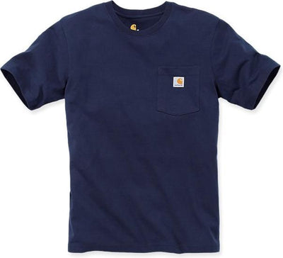Carhartt 103296 t-shirt à poche pour vêtements de travail - coupe décontractée - marine - s