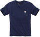 Carhartt 103296 t-shirt à poche pour vêtements de travail - coupe décontractée - marine - s