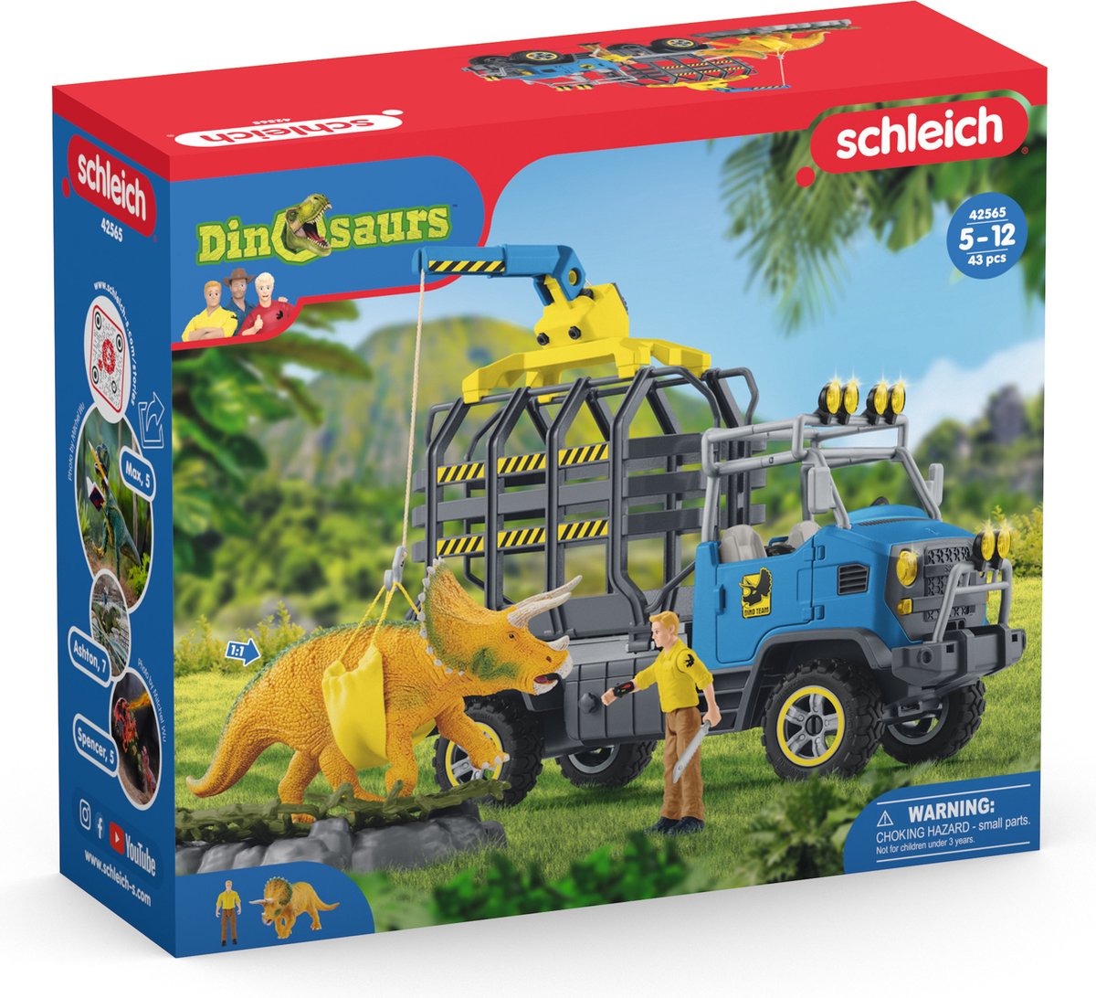SCHLEICH DINOSAURS TRUCK MISSION 42565