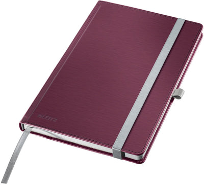 Carnet de style Leitz a5 ligné - avec couverture rigide - papier 100 grammes - rouge grenat