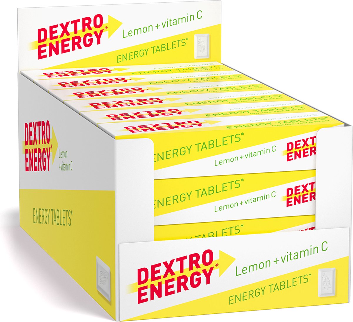 Dextro énergie citron | comprimés de dextrose avec vitamine C | 24 pièces | pour un regain d'énergie rapide | emballage de valeur