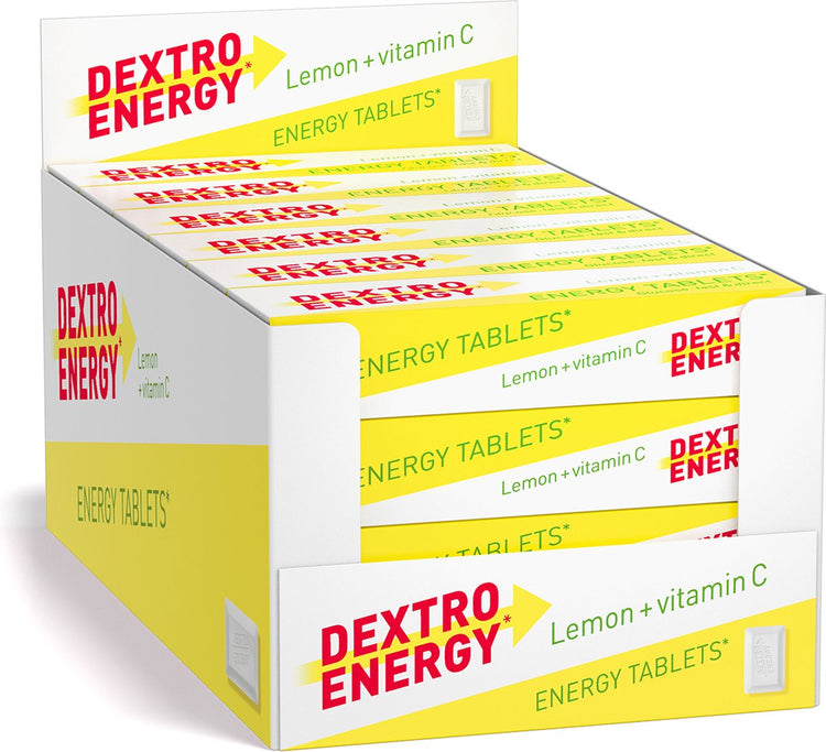 Dextro énergie citron | comprimés de dextrose avec vitamine C | 24 pièces | pour un regain d'énergie rapide | emballage de valeur
