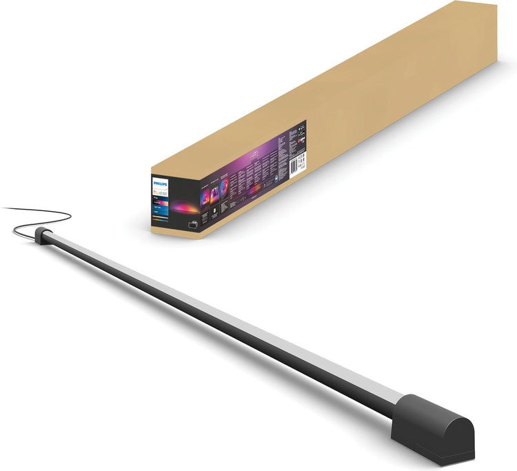 Tube lumineux dégradé Philips hue play - lumière blanche et colorée - 125 cm - noir