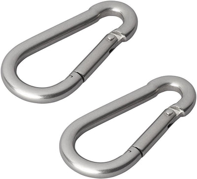 Mousqueton Proplus - acier inoxydable - 8 x 80 mm - 2 pièces - chrome