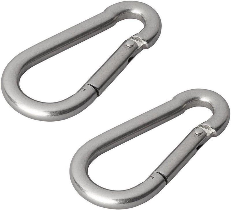 Mousqueton Proplus - acier inoxydable - 8 x 80 mm - 2 pièces - chrome