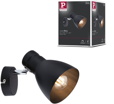 Spot Paulmann davy e27 230v max. 20w dimmable black