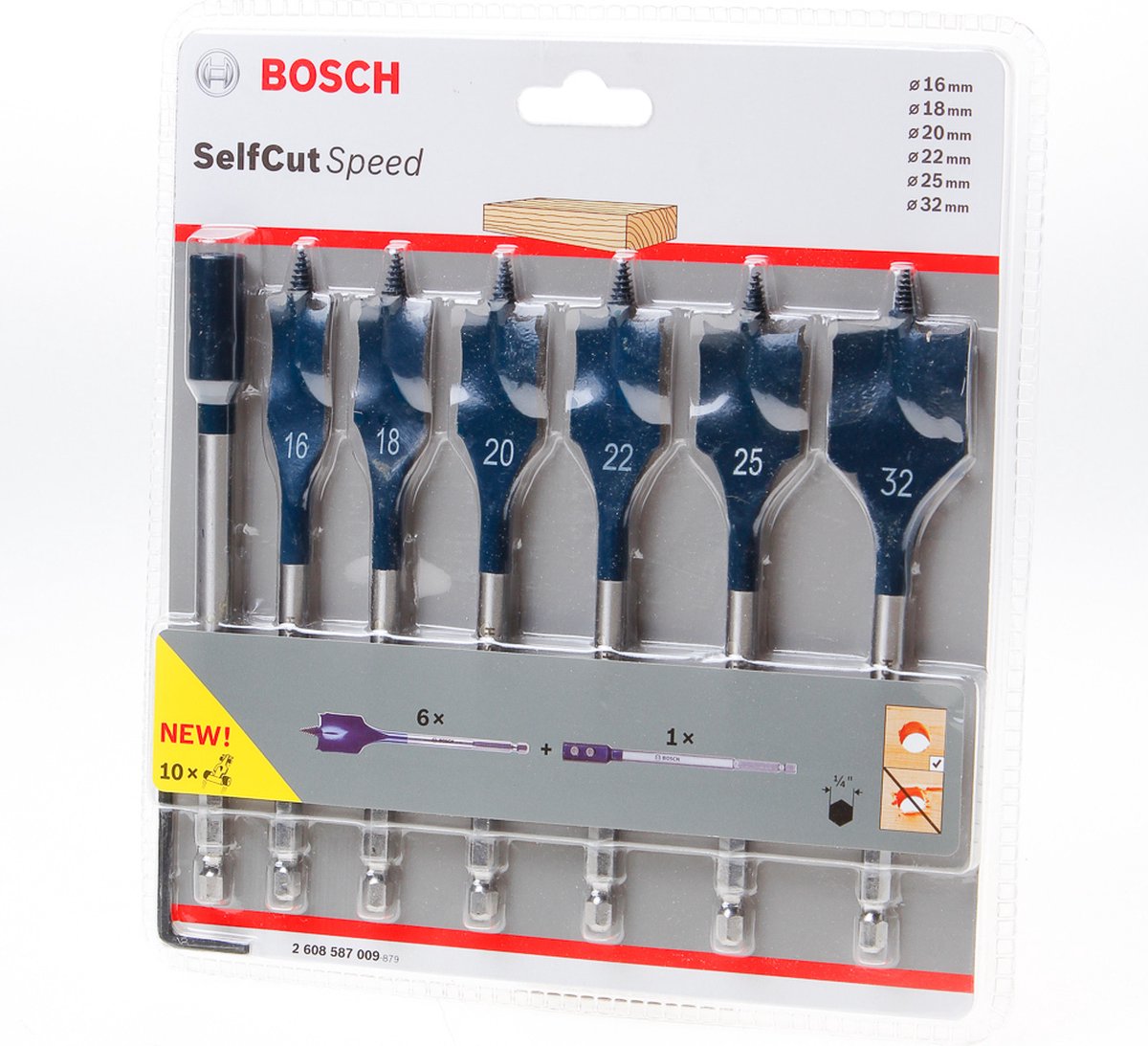 Bosch professionnel - kit de forets auto-coupants vitesse expert 16 18 20 22 25 32 mm 7 pièces