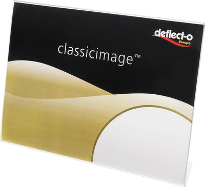 Deflecto 47505 classic image® trépied de table pour papier format: DIN A5 portrait transparent 12 pièces pack 12 pièce(s)