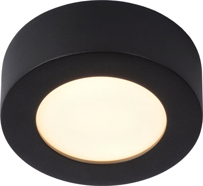 Lucide brice-led - plafonnier (plafonnier) salle de bain - ø 11,7 cm - led dimmable - 1x8w 3000k - ip44 - noir