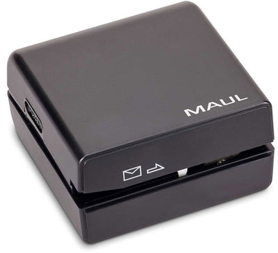 Maul ouvre-lettre électrique plastique acier métal 7,3 cm noir