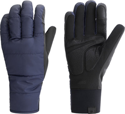 Bbb cycling puffershield gants de cyclisme hiver - 0 - 5 ℃ - coupe-vent imperméable - gants de cyclisme hommes et femmes - bleu foncé - taille l - bwg-41