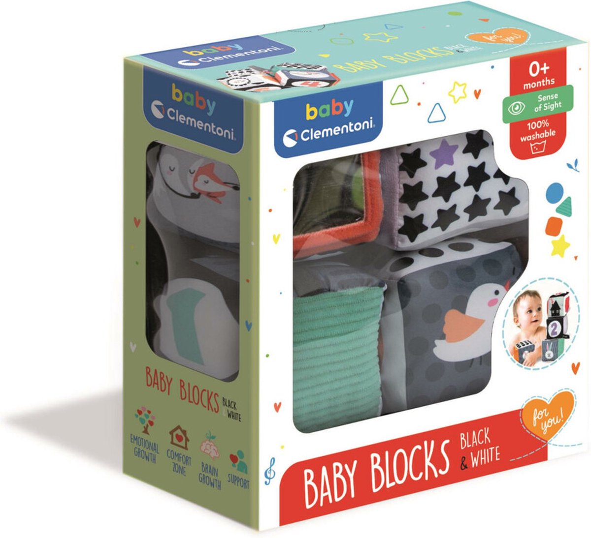 Clementoni Premier mois Sucked Blocks Blanc Blanc