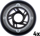 Jeu de roues pour patins en ligne Nijdam - 80x24 mm - 4 pcs - noir